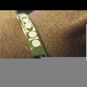Coach signature gold bangle